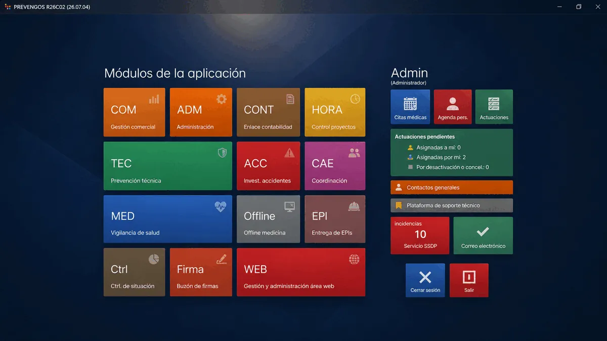 Prevengos, plataforma de gestión de la prevención